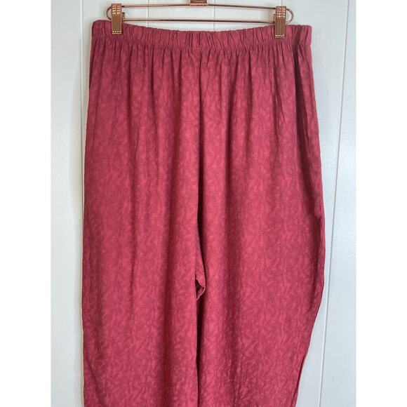 CP Shades 100% Rayon Embroidered Rasberry Color Ankle Pants Size Large - Picture 6 of 8